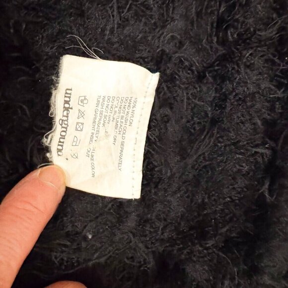UNDERGROUND BRAND FURRY BLACK COLOR CARDIGAN - Picture 6 of 7